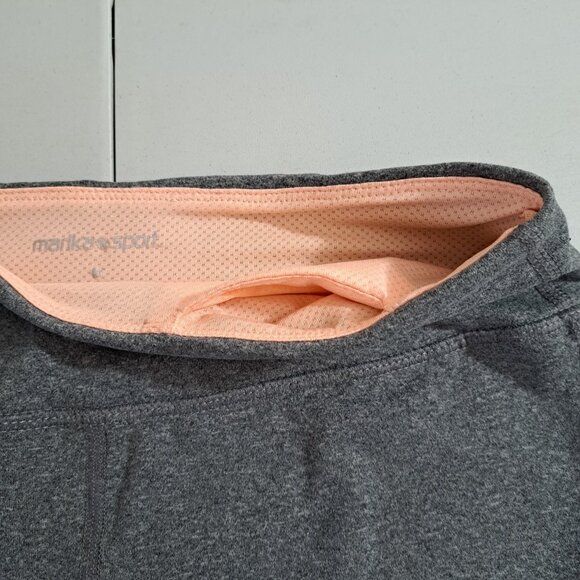 MARIKA SPORT WOMEN'S MID RISE CAPRI LEGGINGS MEDIUM 8-10, Gray/peach *NEW - Picture 9 of 13